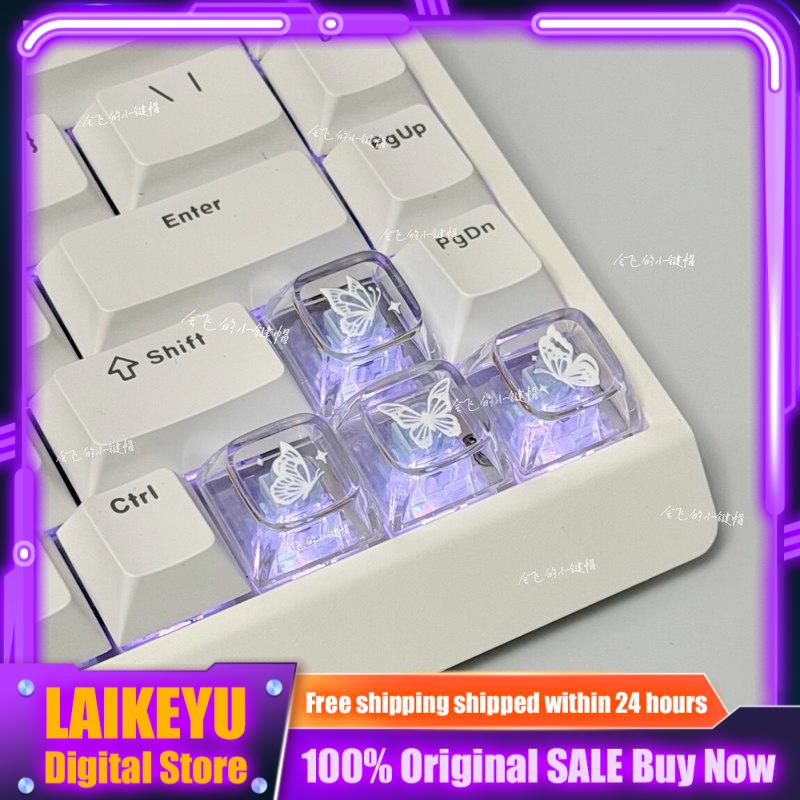 Keyboard Gaming Transparent - Transparent Butterfly Themed Keycap Cute Xda