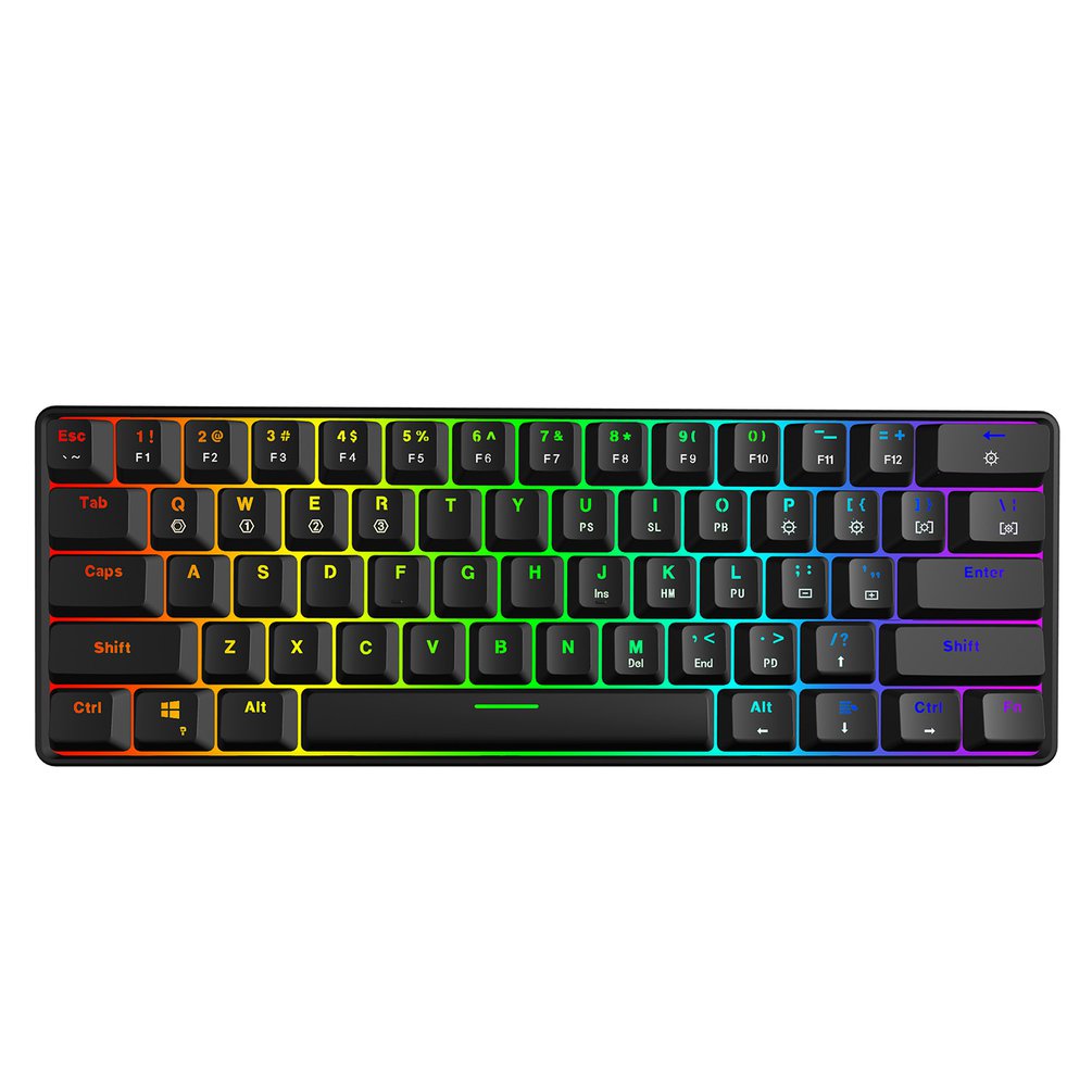 Gaming Keyboard Blue Switches - SKYLOONG GK61 Mini Portable 60% Gamer