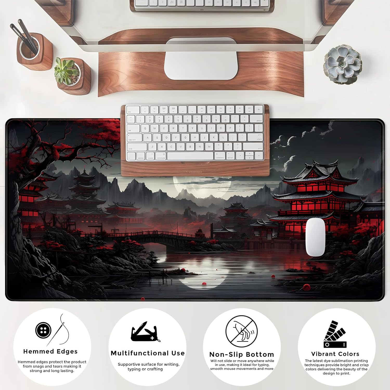 Japanese Desk Mat Riverside Fu - Gaming Keyboard And Mouse ulasan dan harga