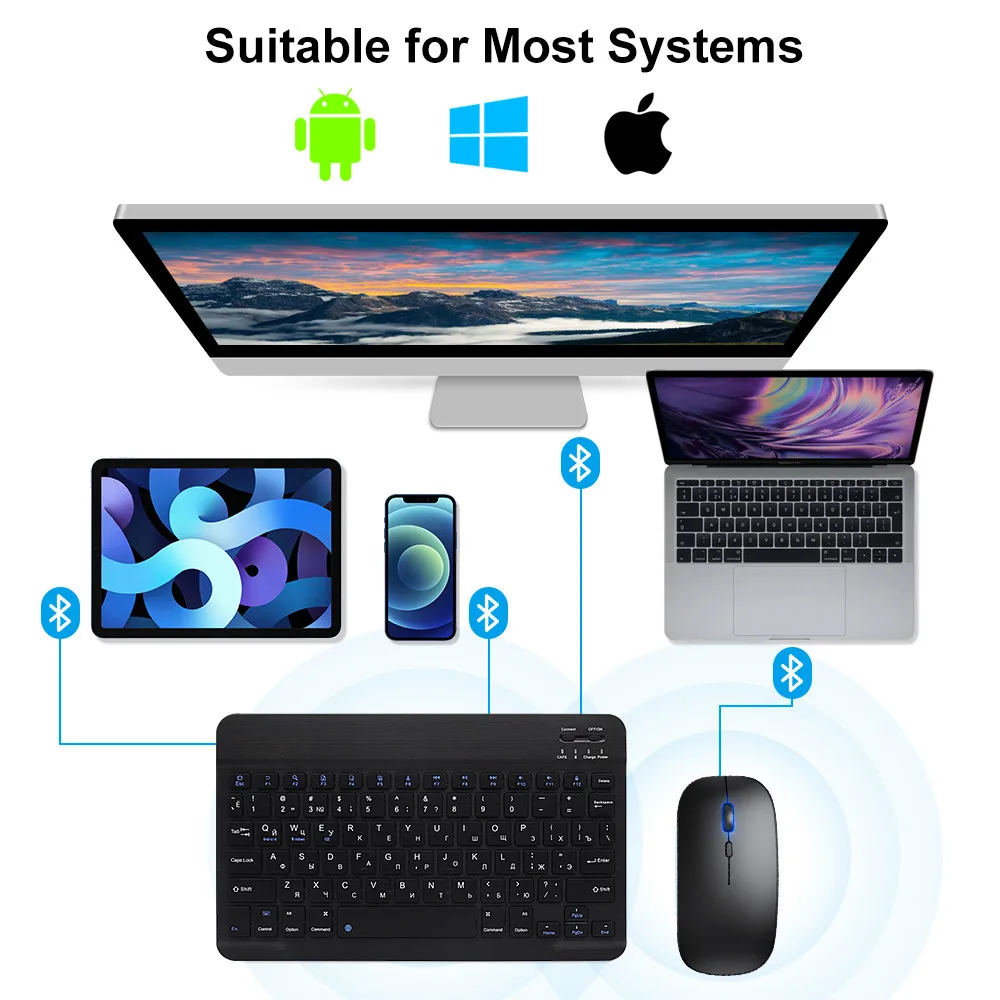 New 2025 Bluetooth Wireless Ke - Gaming Keyboard And Mouse Wireless ulasan dan harga