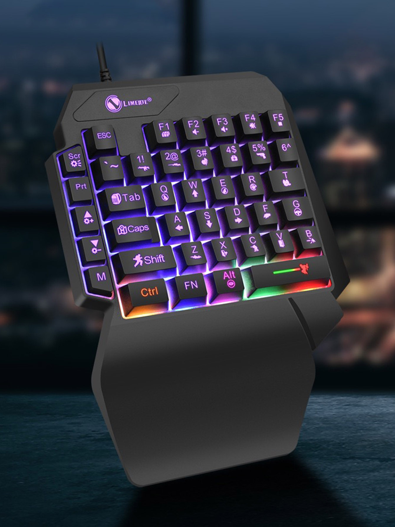 Mechanical One-Handed Light Ga - Gaming Keyboard Half ulasan dan harga
