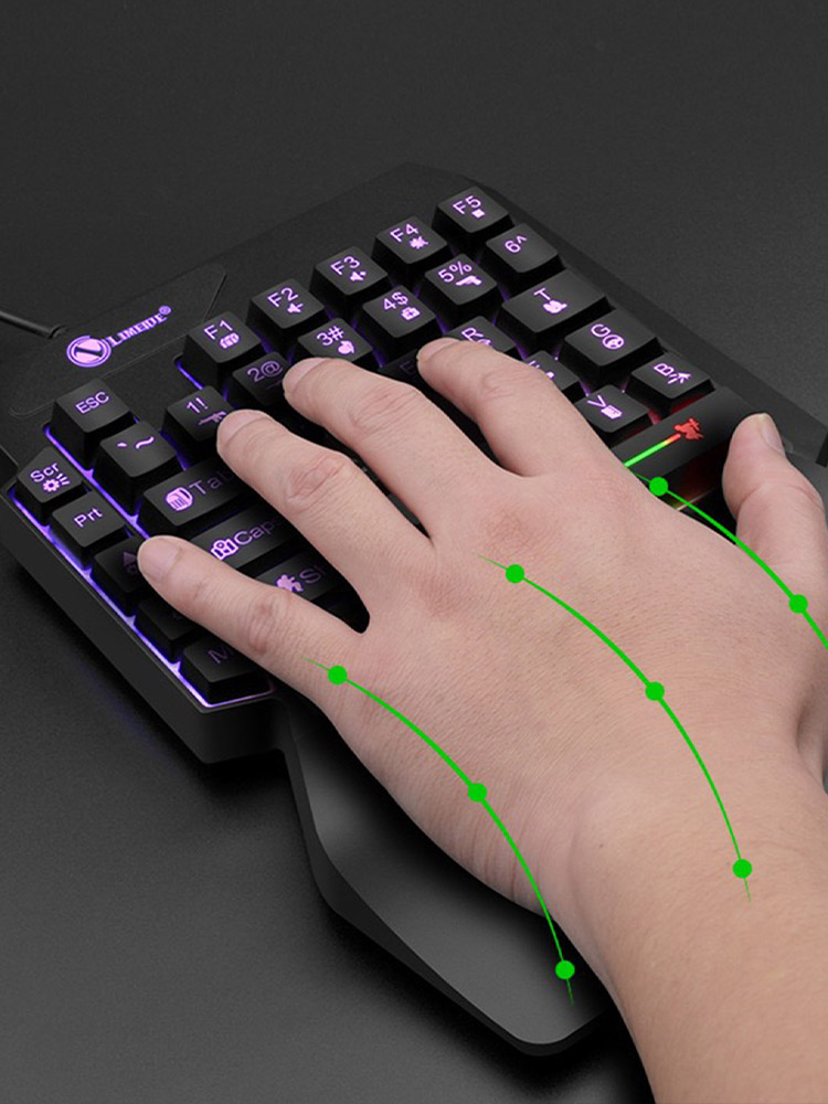Mechanical One-Handed Light Ga - Gaming Keyboard Half ulasan dan harga