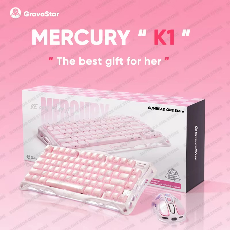 Grava Star Mercury K1 Wireless - Keyboard Gaming Transparent ulasan dan harga