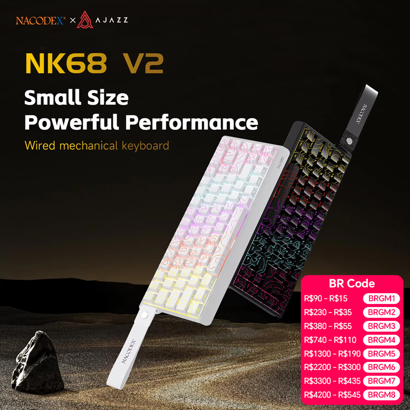 AJAZZ NK68V2 Single-Mode Wired - Gaming Keyboard Blue Switches ulasan dan harga