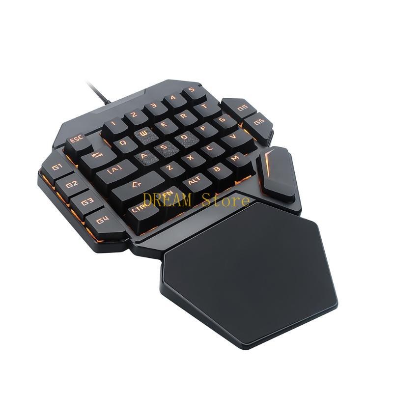 Single Hand RGB Luminous Backl - Gaming Keyboard Half ulasan dan harga