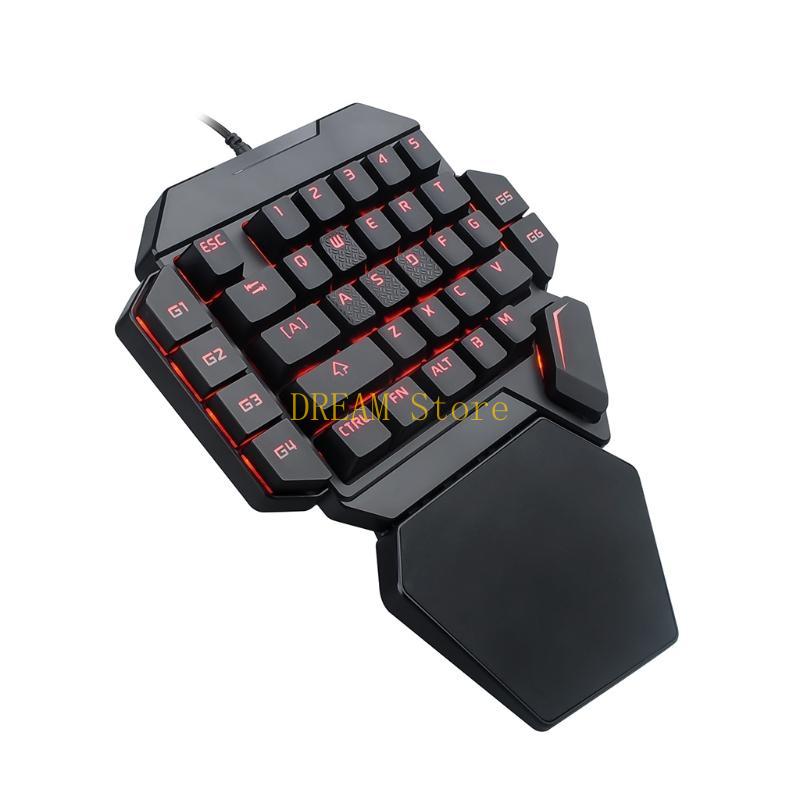 Single Hand RGB Luminous Backl - Gaming Keyboard Half ulasan dan harga