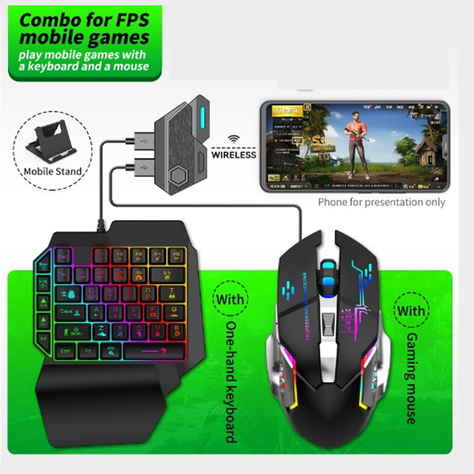 Keyboard Mouse Converter Set R - Gaming Keyboard Half ulasan dan harga