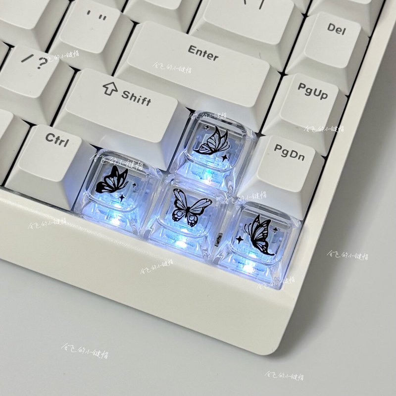 Transparent Butterfly Themed K - Keyboard Gaming Transparent ulasan dan harga