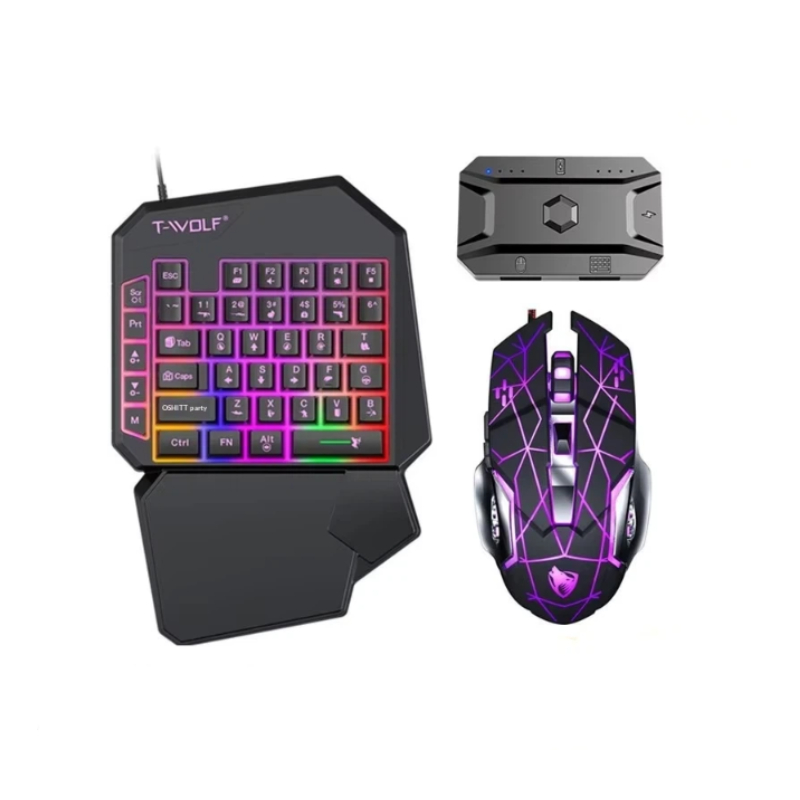 T-Wolf Tf950 5 In 1 One Handed - Gaming Keyboard Half ulasan dan harga