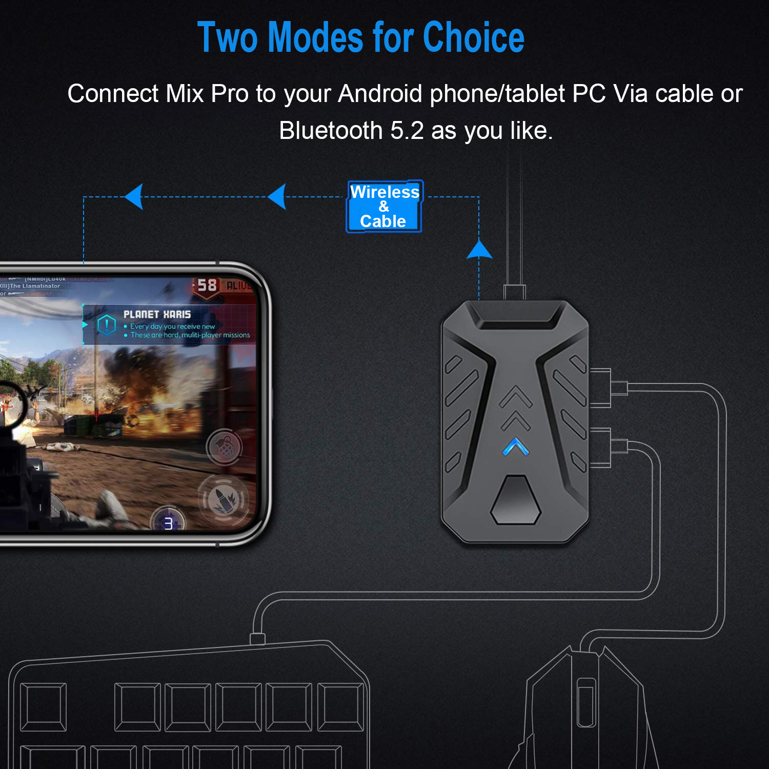 Mobile Games Converter Gaming  - Gaming Keyboard Half ulasan dan harga
