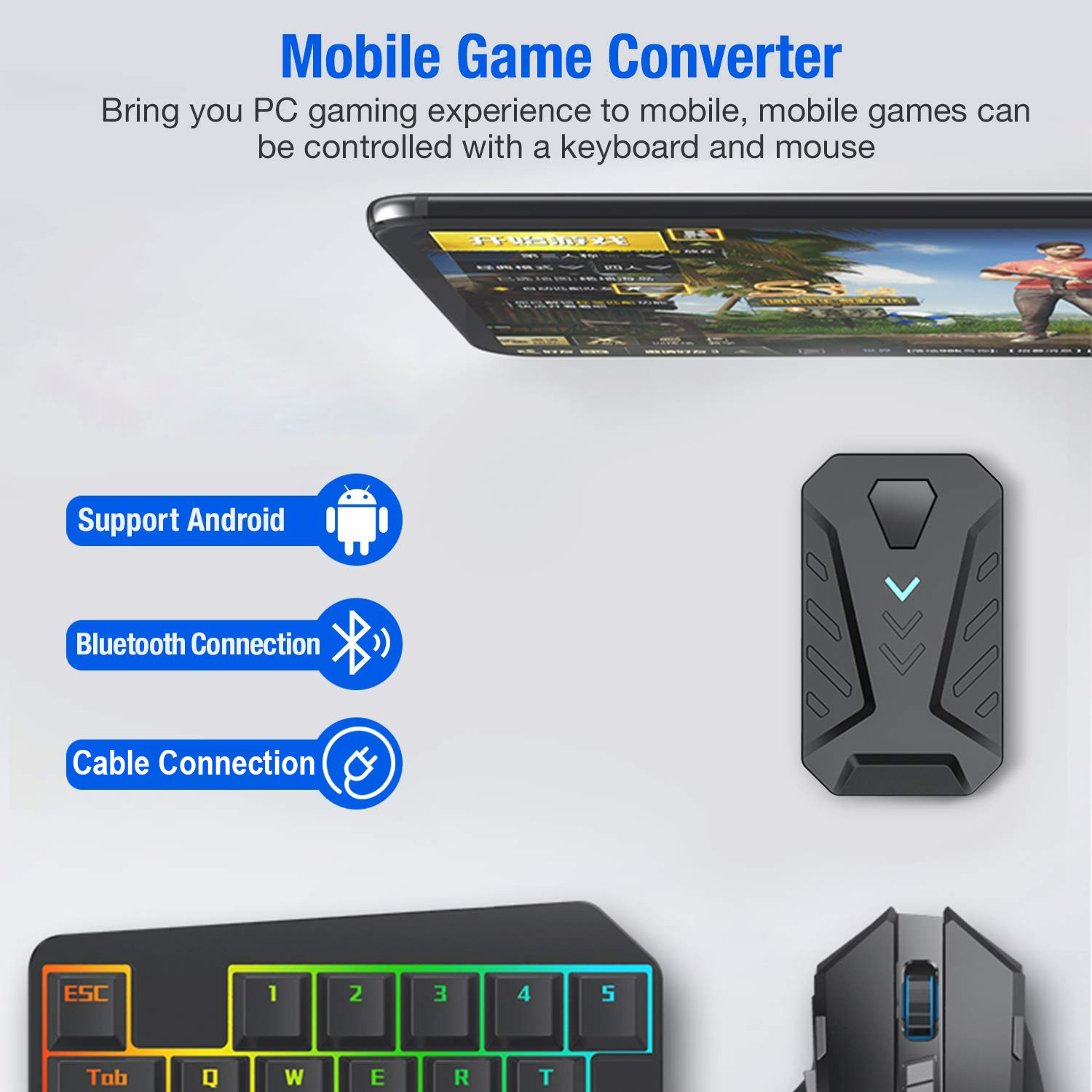 Mobile Games Converter Gaming  - Gaming Keyboard Half ulasan dan harga
