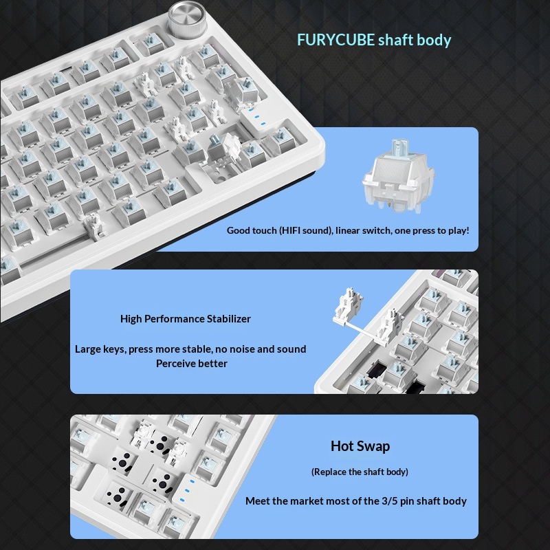 Furycube Rx75 Pro Tri Mode Rus - Gaming Keyboard Not Typing ulasan dan harga